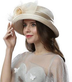 img 2 attached to 👒 Восхитительные женские фасцинаторы: шляпа Janey&Rubbins для Kentucky Derby, церковь, свадьба.