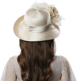 img 1 attached to 👒 Восхитительные женские фасцинаторы: шляпа Janey&Rubbins для Kentucky Derby, церковь, свадьба.