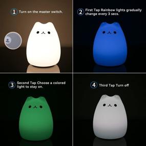 img 2 attached to SCOPOW Squishy Cat Night Lights: Adorable Desk Decor for Kids, Perfect Christmas Gifts for Cat Lovers