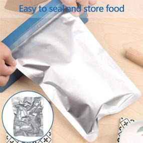 img 1 attached to 🛍️ 100 Count 1 Quart Mylar Bags 8 x 11 Inch, 8 Mil Thick Sealable Mylar Bags for Food Storage - Ideal for Coffee, Tea, Beans, and Dry Foods