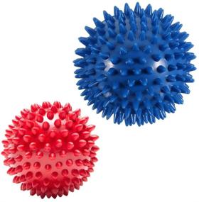 img 1 attached to 🌿 Optimized Pack of 2 Spiky Hard Massage Balls - Relieve Plantar Fasciitis, Soothe Muscle Soreness Massager Ball