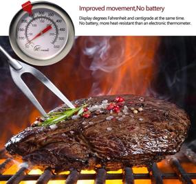 img 3 attached to KT THERMO Instant Read Deep Fry Thermometer - Dial & Stainless Steel Stem - Best for Turkey, BBQ, Grill