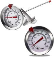 kt thermo instant read deep fry thermometer - dial & stainless steel stem - best for turkey, bbq, grill logo