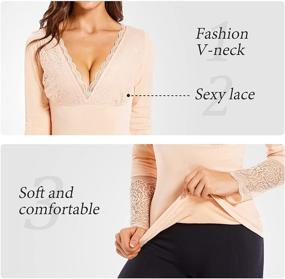 img 1 attached to Womens Thermal Fleece Underwear Camisoles Women's Clothing in Lingerie, Sleep & Lounge