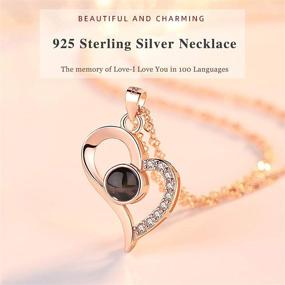 img 3 attached to 🌹 Romantic Gifts for Her: Birthday Surprises for Girlfriend, I Love You Gifts - Preserved Rose & S925 Silver Necklace with "I Love You" in 100 Languages