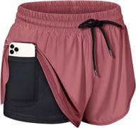 🏃 blevonh women's running shorts with drawstring waist, inner liner, and pocket logo