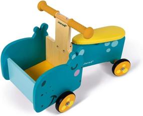 img 1 attached to Janod J08003 Hippo Ride On: The Perfect Playmate for Imaginative Adventures!
