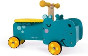 img 3 attached to Janod J08003 Hippo Ride On: The Perfect Playmate for Imaginative Adventures!