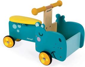 img 4 attached to Janod J08003 Hippo Ride On: The Perfect Playmate for Imaginative Adventures!