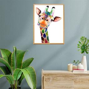 img 1 attached to Colorful Giraffe Diamond Painting Kit - Perfect for Kids and Beginners! Create Stunning Gem Art for Home Wall Decor - 11.8 x 15.8 inch