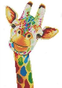 img 3 attached to Colorful Giraffe Diamond Painting Kit - Perfect for Kids and Beginners! Create Stunning Gem Art for Home Wall Decor - 11.8 x 15.8 inch