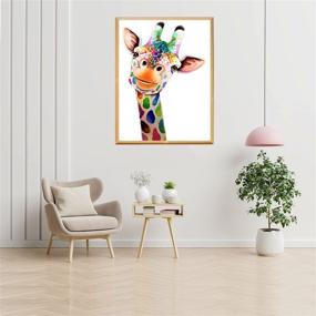 img 2 attached to Colorful Giraffe Diamond Painting Kit - Perfect for Kids and Beginners! Create Stunning Gem Art for Home Wall Decor - 11.8 x 15.8 inch