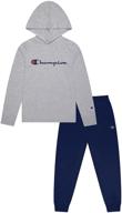 👕 heather champion boys' sleeve sweatpants: optimized set for boys' clothing logo