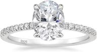 💍 eamti 3ct 925 sterling silver engagement rings: stunning oval cut cz wedding bands for women, size 3-11 logo