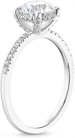 img 3 attached to 💍 EAMTI 3CT 925 Sterling Silver Engagement Rings: Stunning Oval Cut CZ Wedding Bands for Women, Size 3-11