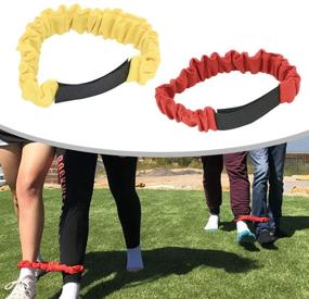 img 1 attached to 🥔 Ultimate 4 Players Outdoor Lawn Games Kit: Potato Sack Race Bags, Egg and Spoon Race, Legged Relay Bands - Fun for All Ages, Perfect for Easter Egg Hunts & Parties!