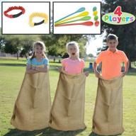 🥔 ultimate 4 players outdoor lawn games kit: potato sack race bags, egg and spoon race, legged relay bands - fun for all ages, perfect for easter egg hunts & parties! logo