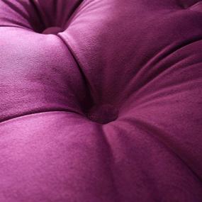 img 2 attached to 🟪 WAQIA Purple Square Thick Floor Seating Cushions: Solid Tufted Meditation Pillow with Carrying Handle - Ideal for Sofa, Balcony, Tatami Pad