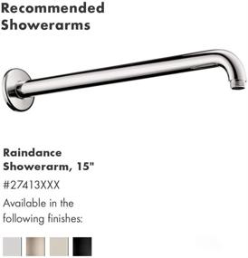 img 1 attached to Hansgrohe Raindance S 9-inch Showerhead: Easy Install, Modern 1-Spray RainAir Air Infusion with Airpower, QuickClean, Brushed Nickel