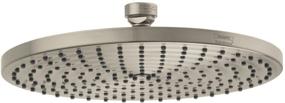 img 4 attached to Hansgrohe Raindance S 9-inch Showerhead: Easy Install, Modern 1-Spray RainAir Air Infusion with Airpower, QuickClean, Brushed Nickel