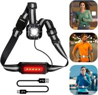 🏃 west biking - waist lamp with 30° adjustable beam and reflective band, usb rechargeable, ipx5 waterproof, 3 modes - running light for runners, night run jogging, dog walking - running gear accessory логотип