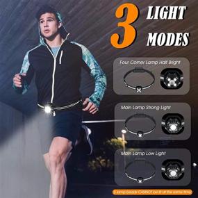 img 3 attached to 🏃 West Biking - Waist Lamp with 30° Adjustable Beam and Reflective Band, USB Rechargeable, IPX5 Waterproof, 3 Modes - Running Light for Runners, Night Run Jogging, Dog Walking - Running Gear Accessory