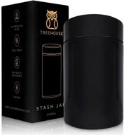 🌿 ultimate stash jar smell proof container (500ml) with double sealed air tight jar and uv protection – ideal for herbs, spices, coffee, teas & more! includes x2 resealable smell proof bags for maximum freshness. логотип