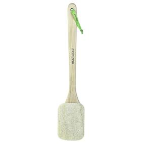 img 2 attached to 🌿 Loofah, EcoTools на деревянной ручке, крупный, коричневый: губка для ванны, скраббер для тела, 2 штуки