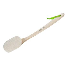 img 1 attached to 🌿 Loofah, EcoTools на деревянной ручке, крупный, коричневый: губка для ванны, скраббер для тела, 2 штуки