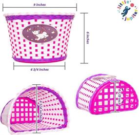 img 3 attached to 🦄 Little Jupiter Unicorn Bike Basket: Streamers and 36pc Star Spoke Decoration Set for Girls – Enhancing Fun and Style