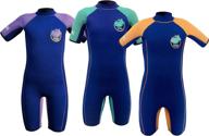 🌊 discover the team magnus kids' wetsuit: uniquely designed 5mm neoprene shorty for ultimate insulation and elasticity in kids age 3-14 logo