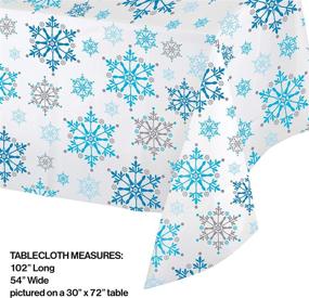 img 3 attached to ❄️ Snowflake Swirls All Over Print Plastic Table Cover - 54 x 102" by Creative Converting