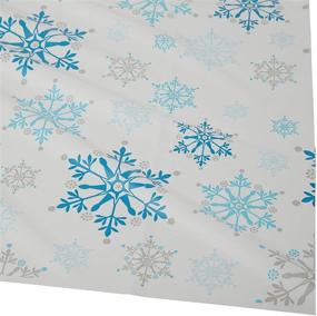img 1 attached to ❄️ Snowflake Swirls All Over Print Plastic Table Cover - 54 x 102" by Creative Converting