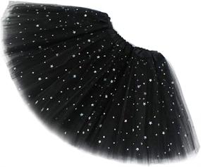 img 4 attached to Rysly Sparkle Princess Ballet Layered Girls' Clothing for Skirts & Skorts