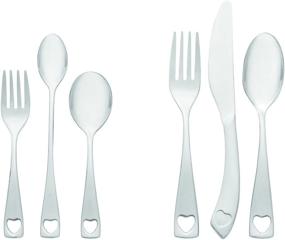 img 3 attached to 🍴 Oneida Little Love 6 Piece Fine Flatware Progress 18/10 Stainless Steel, Silverware Set: Elevate Your Dining Experience