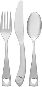 img 2 attached to 🍴 Oneida Little Love 6 Piece Fine Flatware Progress 18/10 Stainless Steel, Silverware Set: Elevate Your Dining Experience