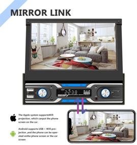 img 1 attached to 7 Inch Android Single Din Car Stereo: Bluetooth, WiFi, GPS, Touch Screen, FM Radio, USB/AUX-in, with Backup Camera