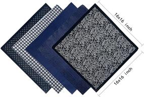 img 2 attached to 🧣 Cotton Luxury Vintage Handkerchief – Men's 40X40Cm Accessories in Handkerchiefs