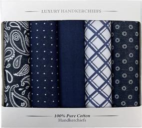 img 3 attached to 🧣 Cotton Luxury Vintage Handkerchief – Men's 40X40Cm Accessories in Handkerchiefs