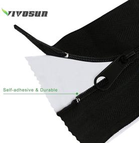 img 3 attached to VIVOSUN 2-Pack High-Quality Adhesive Zipper for Dust Barriers - 7ft x 3inch