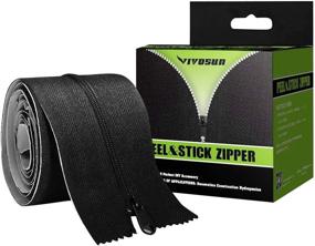 img 4 attached to VIVOSUN 2-Pack High-Quality Adhesive Zipper for Dust Barriers - 7ft x 3inch