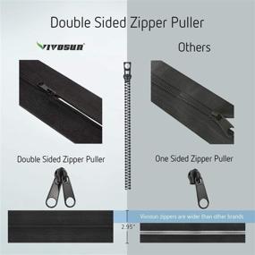 img 1 attached to VIVOSUN 2-Pack High-Quality Adhesive Zipper for Dust Barriers - 7ft x 3inch