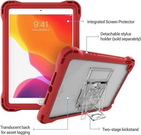 img 1 attached to 📱 Brenthaven Edge 360 Case: Ultimate Protection for Apple iPad 10.2 9th Gen, 8th Gen & 7th Gen (2021) - Ideal for School & Office Use - Stand & Screen Shield Included!