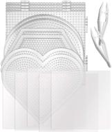 🎨 billioteam 10pcs clear plastic pegboards set kit for kids craft supplies beads - includes 4 shapes, 2 tweezers, and 6 ironing paper, perfect for fuse beads logo