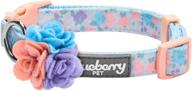 🌸 stunning floral dog collars in 9 patterns: blueberry pet's expertly crafted collection logo