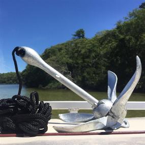 img 3 attached to 🚣 Top-rated Marine Kayak Anchor: Premium 3.5lb Folding Anchor with 40ft Rope. Ideal Accessories for Fishing Kayaks, Canoe, Jet Ski, SUP Paddle Board and Small Boats. Grapnel Anchors Trolley Kit Equipment