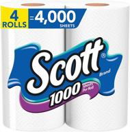 бумага для туалета scott 1000 листов, 4 рулона, туалетная бумага для максимального комфорта логотип