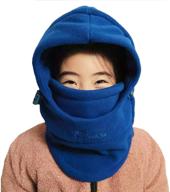 ❄️ leories adjustable winter windproof cap for children - thick, warm face cover for skiing logo