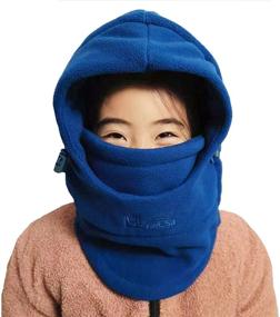 img 4 attached to ❄️ Leories Adjustable Winter Windproof Cap for Children - Thick, Warm Face Cover for Skiing