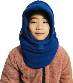 img 3 attached to ❄️ Leories Adjustable Winter Windproof Cap for Children - Thick, Warm Face Cover for Skiing